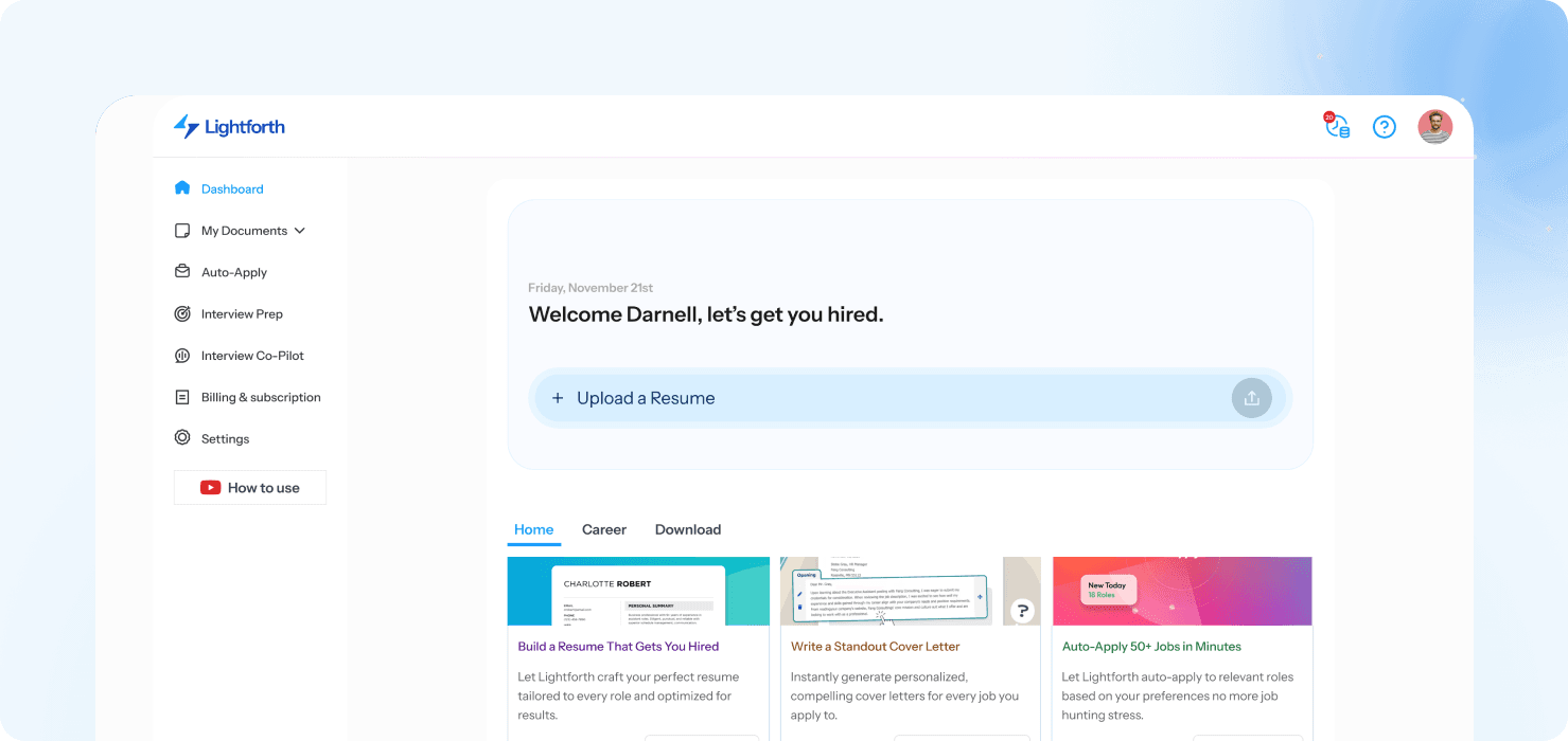 Lightforth Dashboard