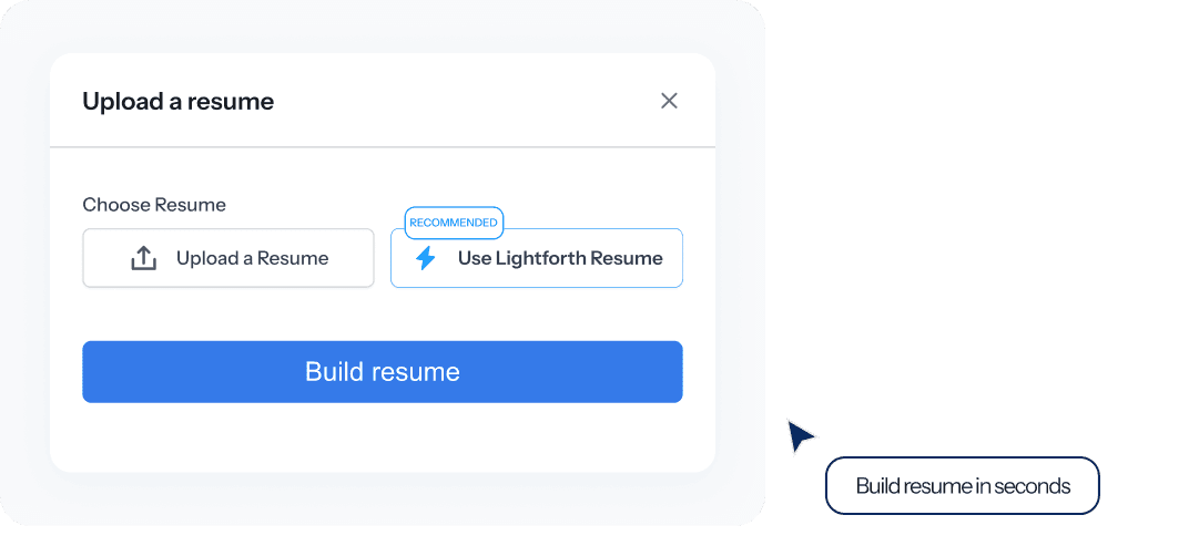 Upload or Build your Resume